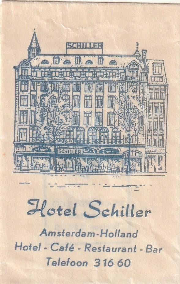 Suikerzakje #1380 : Hotel Schiller Amsterdam, Verzenden, Nederland