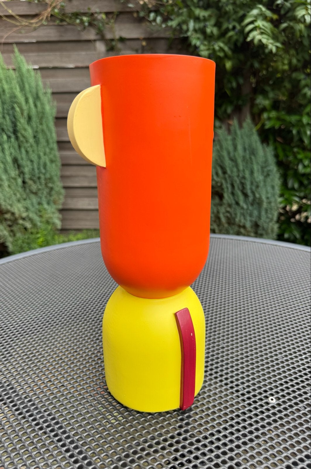Jotex Geel/Oranje Keramische Siervaas - 32cm, Ophalen of Verzenden, Nieuw, Steen/keramiek
