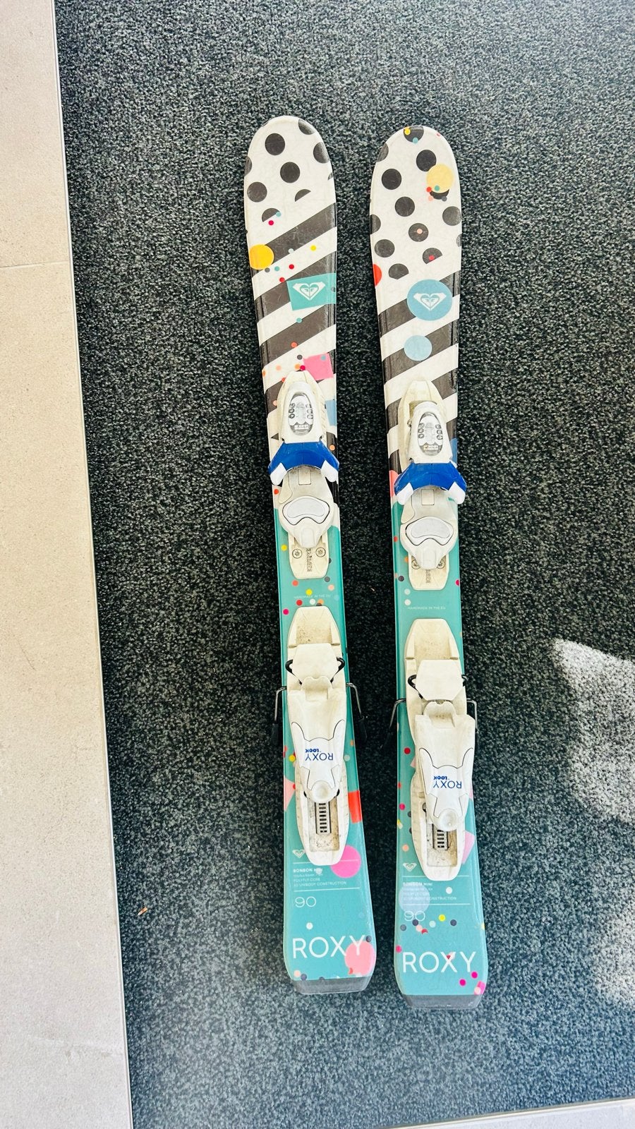 Roxy ski's 90 cm met Rossignol skischoenen 18,5, Ophalen, Gebruikt, Rossignol, Skiën