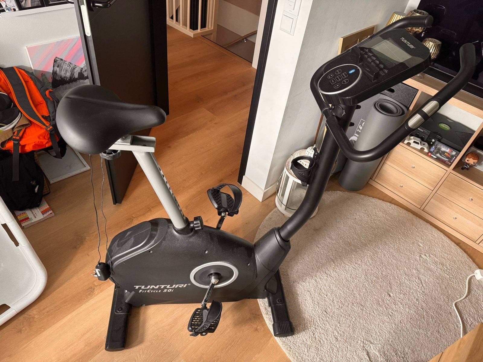 Tunturi FitCycle 50i Hometrainer bluetooth, Sport en Fitness, Fitnessapparatuur, Gebruikt, Hometrainer, Benen, Metaal, Ophalen