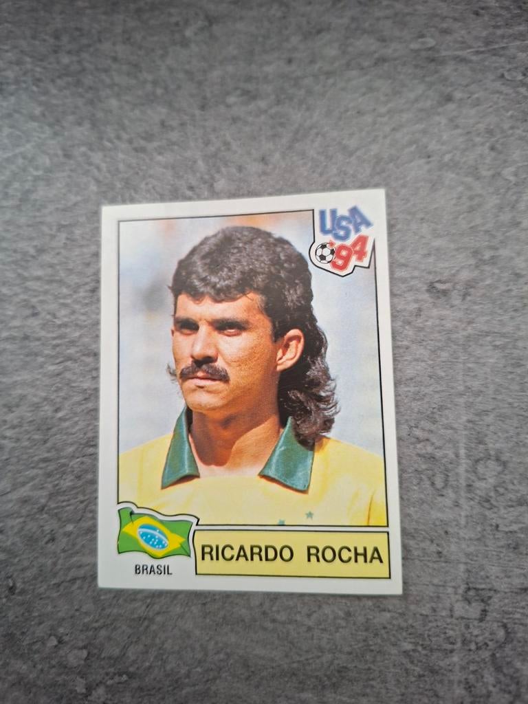 Panini sticker WK 94 USA. Ricardo Rocha Brazilië., Verzenden, Zo goed als nieuw, Sticker