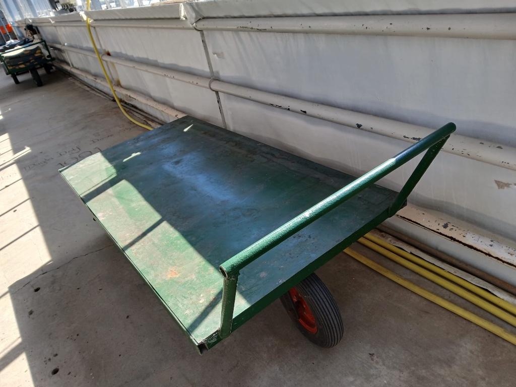 Platte wagen, Doe-het-zelf en Verbouw, Transportwagens, 100 liter of meer, Ophalen, Gebruikt, Transportkar