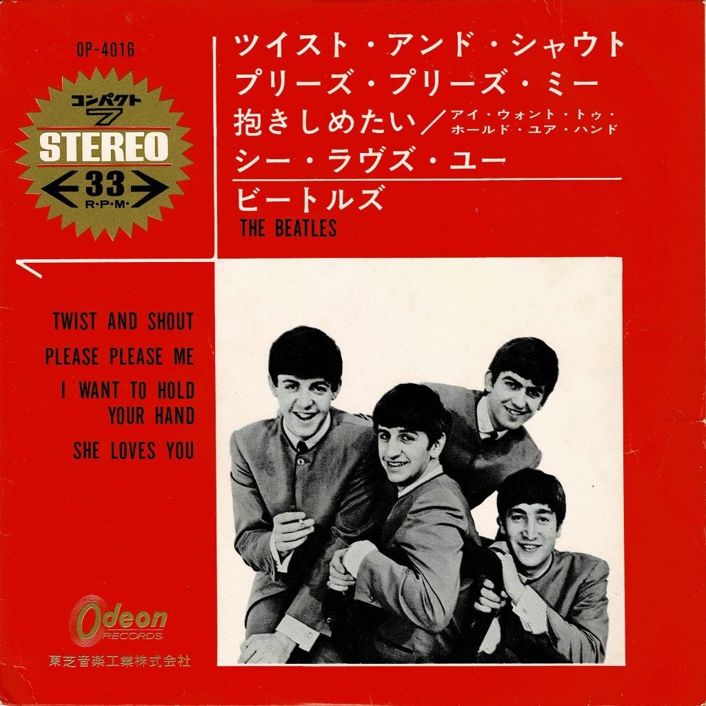 Beatles – Twist And Shout (EP, Red Wax, Japan 1964), Cd's en Dvd's, Vinyl Singles, Gebruikt, 7 inch, Inclusief insert, Ophalen of Verzenden