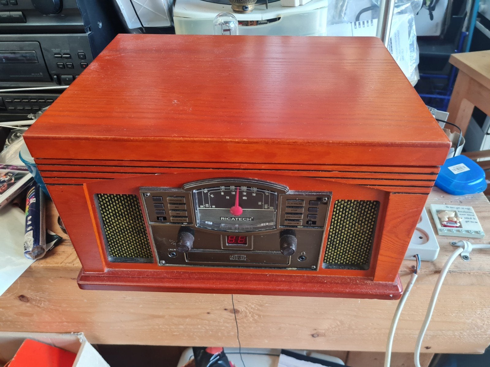 Ricatech RMC350 Platenspeler met CD, Radio, Cassette, USB, Overige merken, Gebruikt, Info@ricatech.nl, Ophalen of Verzenden