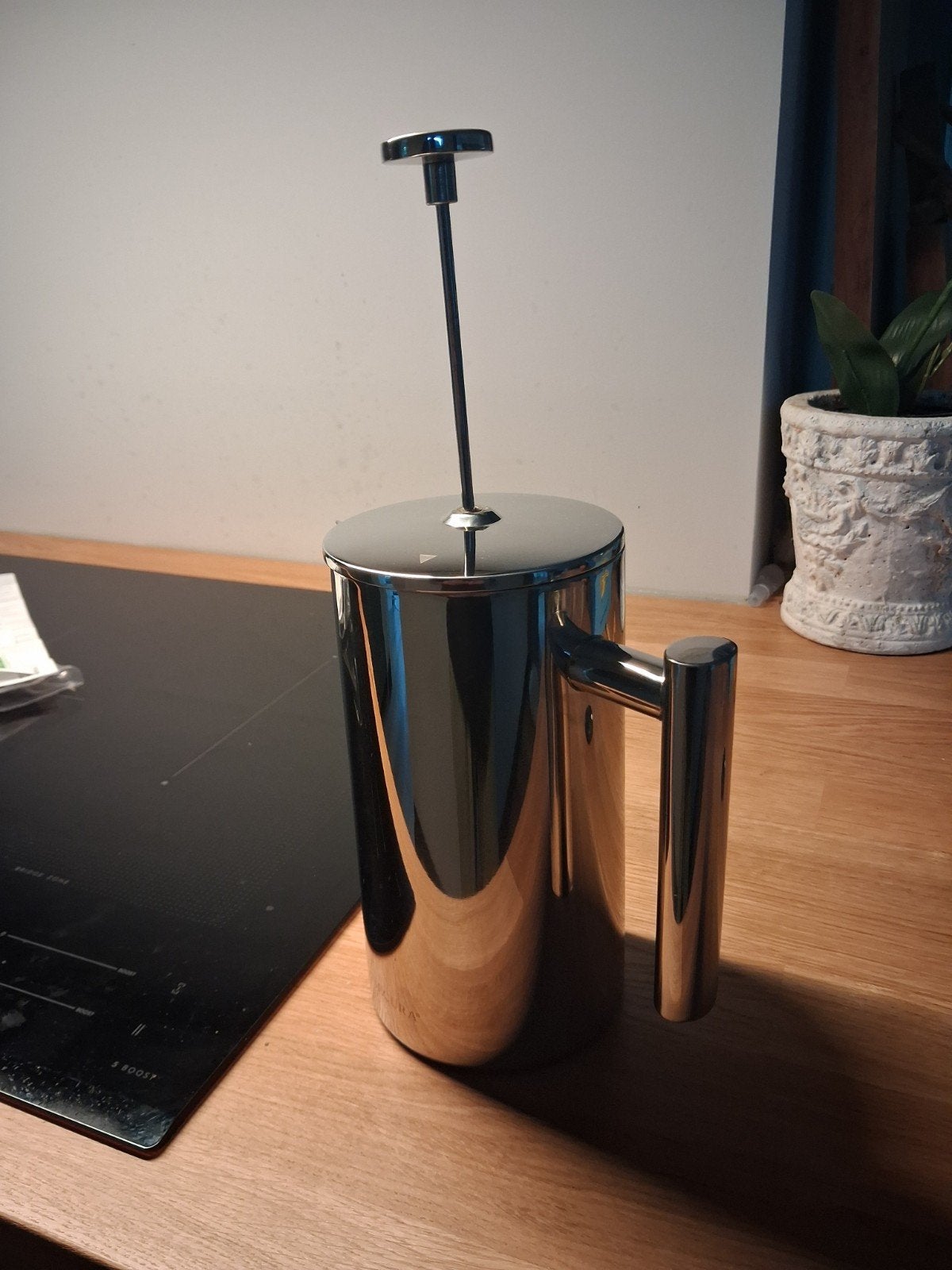 Secura French Press - RVS Koffie- en Theemaker, Witgoed en Apparatuur, Gemalen koffie, Ophalen of Verzenden, 4 tot 10 kopjes, Koffiemachine