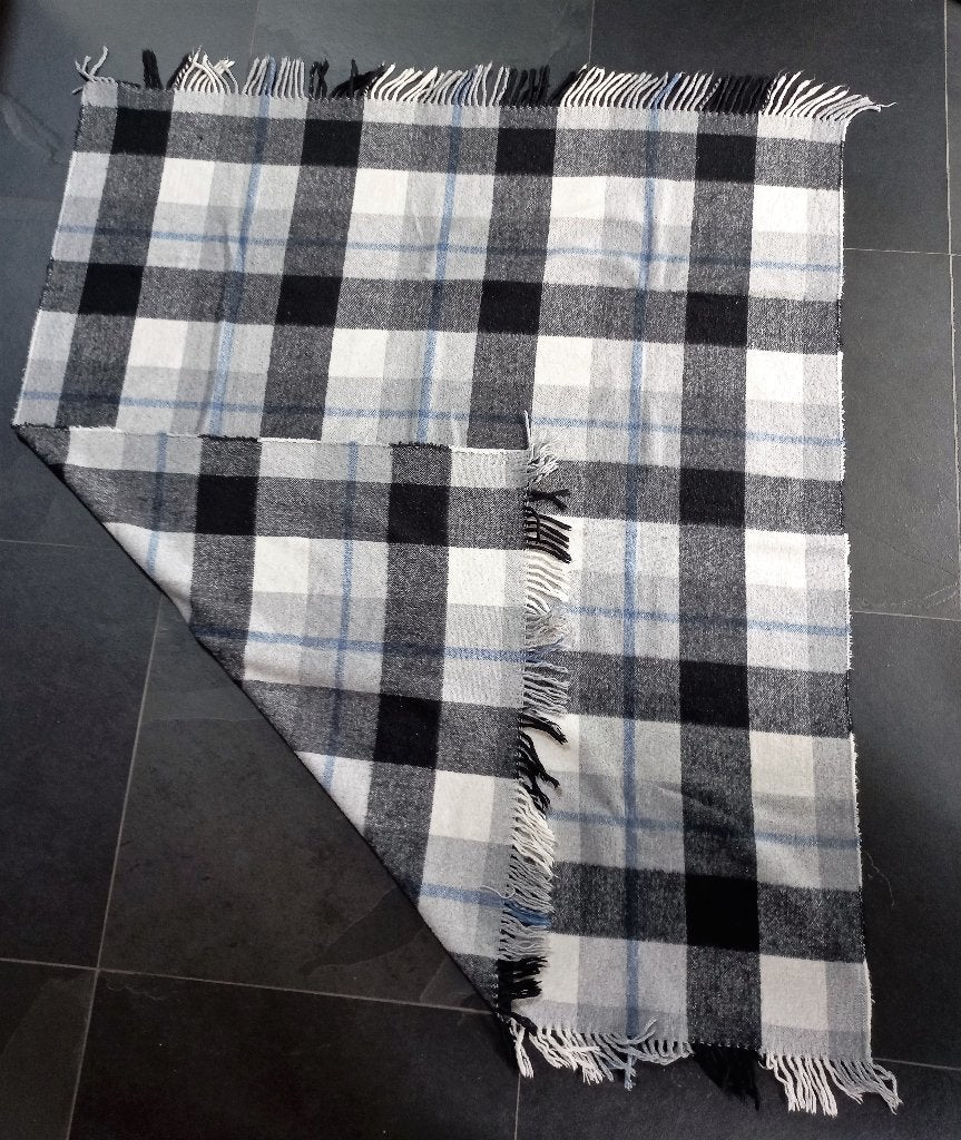 Plaid, nieuw, wol, 130 cm, Wol, Nieuw, Grijs