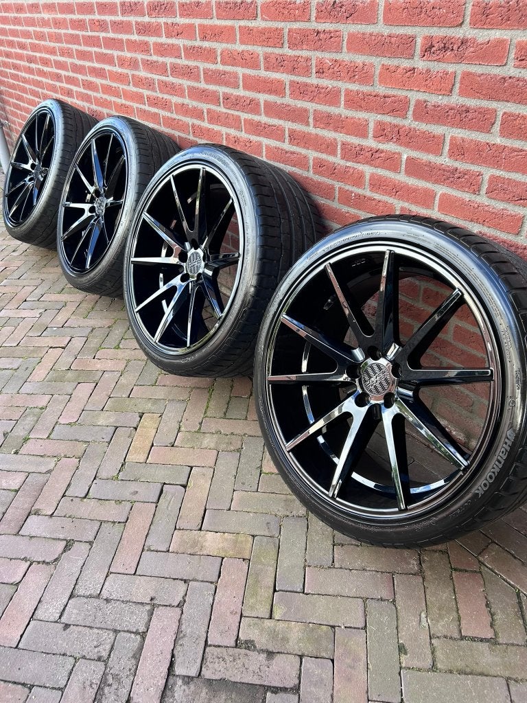 21 inch Haxer breedset Zwart 5x112 – o.a. Audi / Benz / BMW, Ophalen, Banden en Velgen, 21 inch, Personenwagen