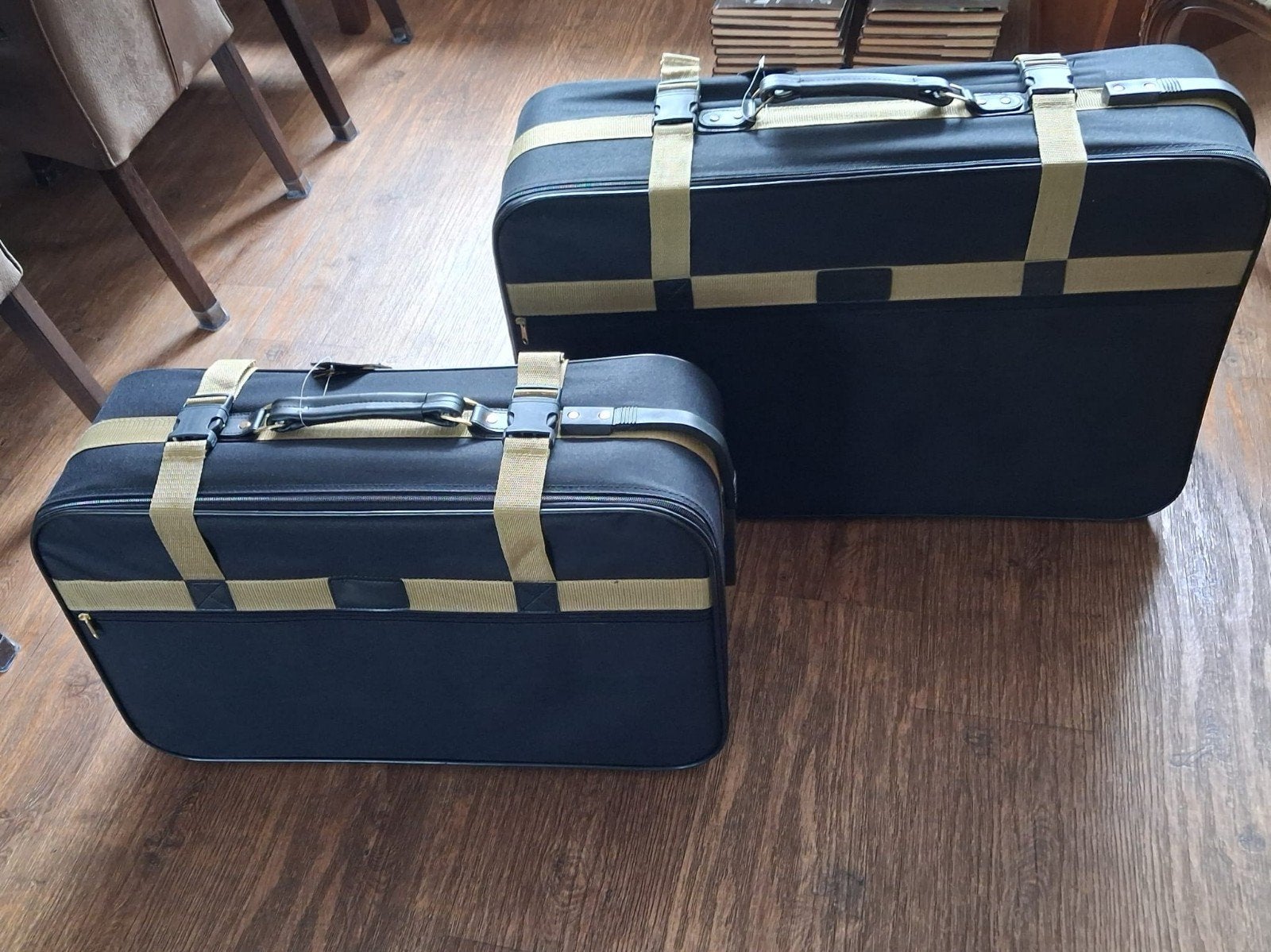 2 zgan zachte koffers met wieltjes zie beschrijving, Ophalen, Zo goed als nieuw, Wieltjes