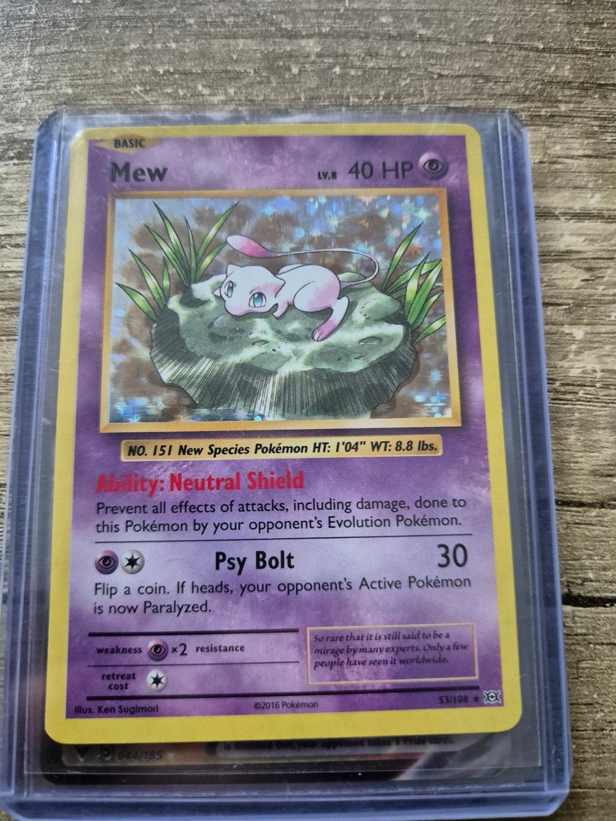 Mew Pokémon Kaart 53/108 XY Evolutions Holo Foil, Hobby en Vrije tijd, Verzamelkaartspellen | Pokémon, Ophalen of Verzenden, Zo goed als nieuw