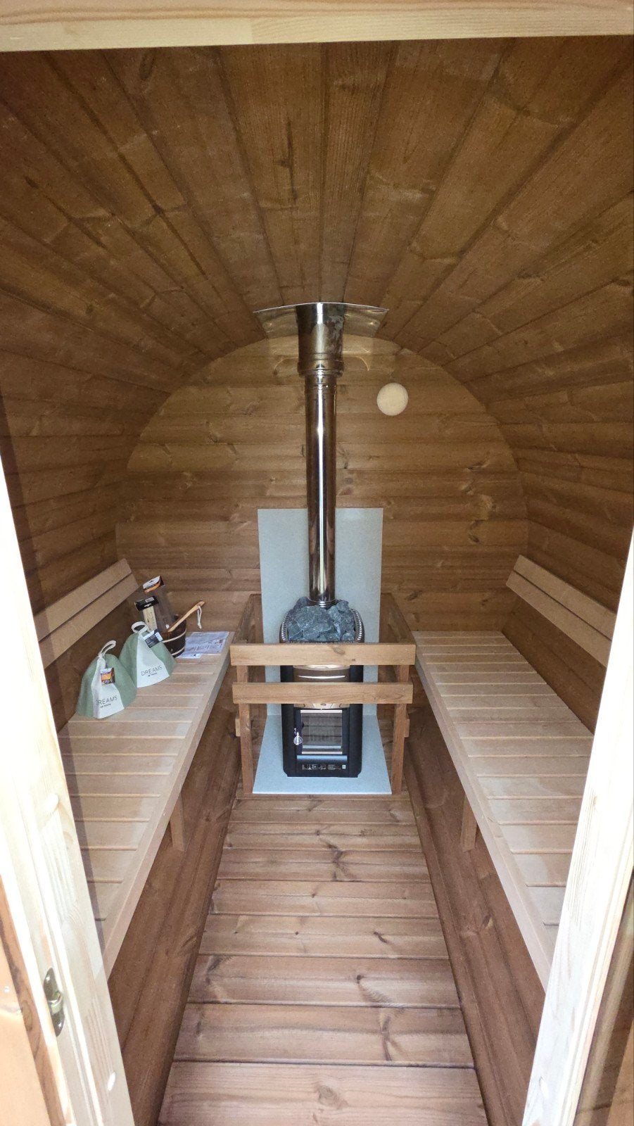 2,5M Barrel Sauna Gratis Levering en Plaatsing - 10% KORTING, Sport en Fitness, Sauna, Ophalen of Verzenden, Nieuw, Complete sauna