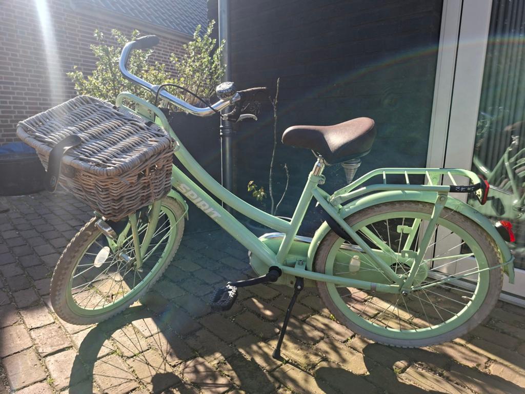 Spirit meisjesfiets 22 inch mint groenmet mand - Goede staat, Ophalen of Verzenden, Gebruikt, 22 inch, Spirit