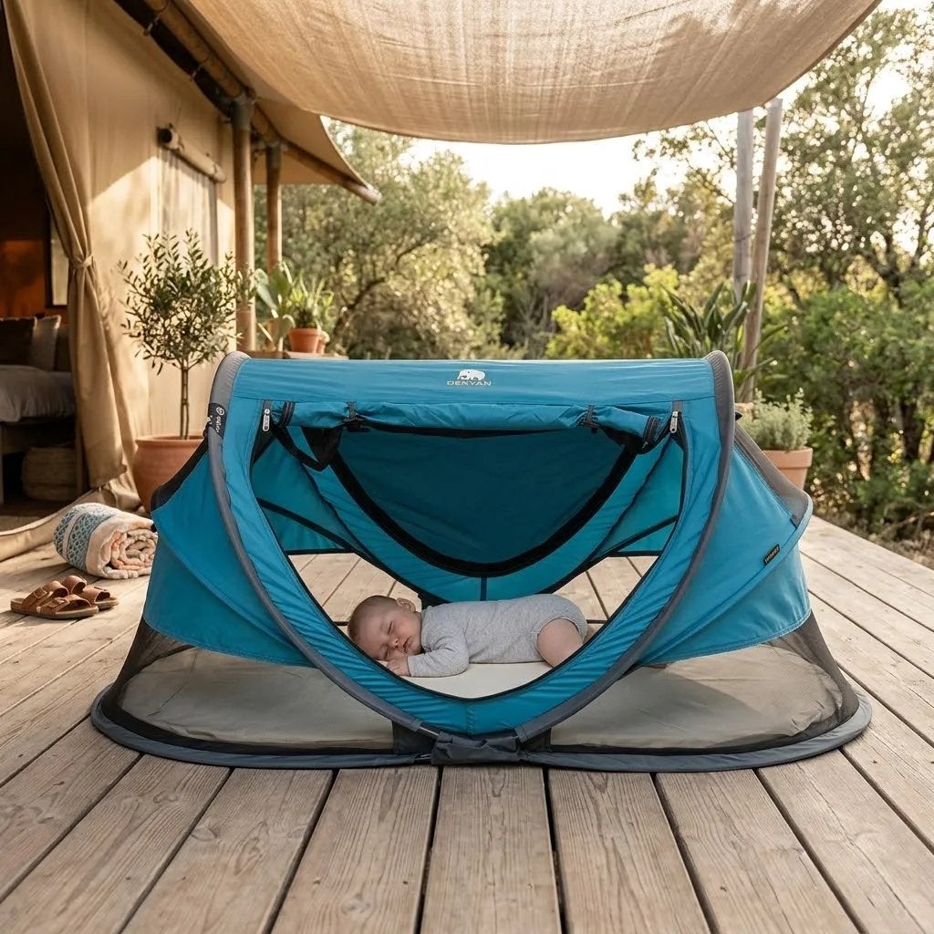 Deryan Travel Cot Baby Luxe - Baby Peuter Bedje, Gebruikt, 70 tot 85 cm, Ophalen of Verzenden, Minder dan 140 cm