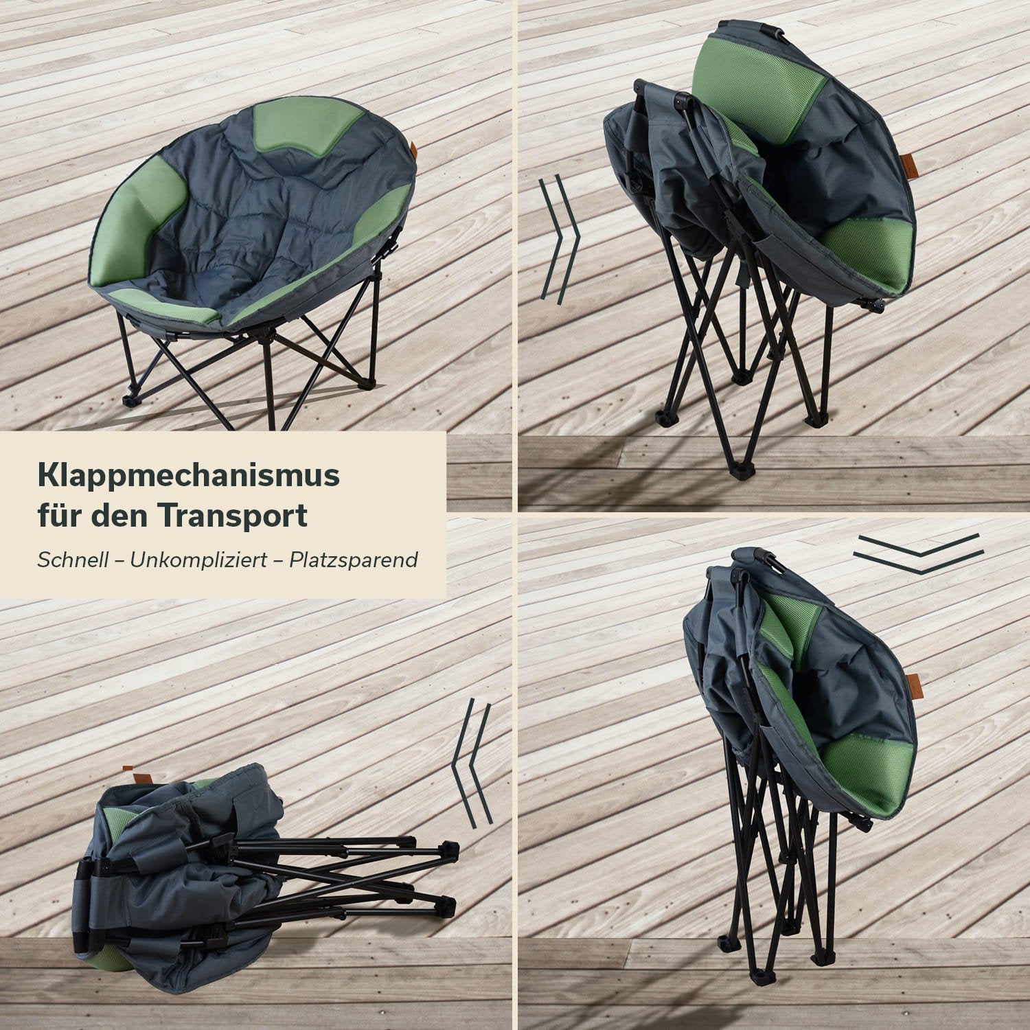 Skandika Moonchair Deluxe XXL Vouwstoel, Ophalen, Nieuw, Campingstoel