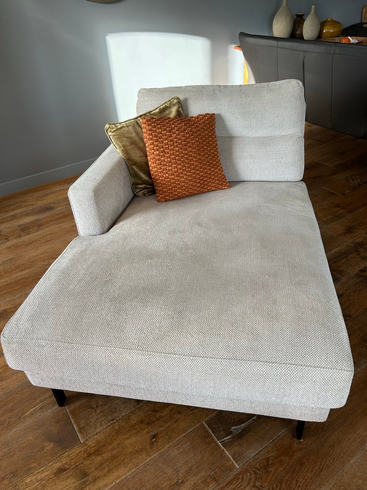 Enzo Luca Chaise Longue - 160x105x86 cm, Ophalen, Gebruikt, Tweepersoons, Stof