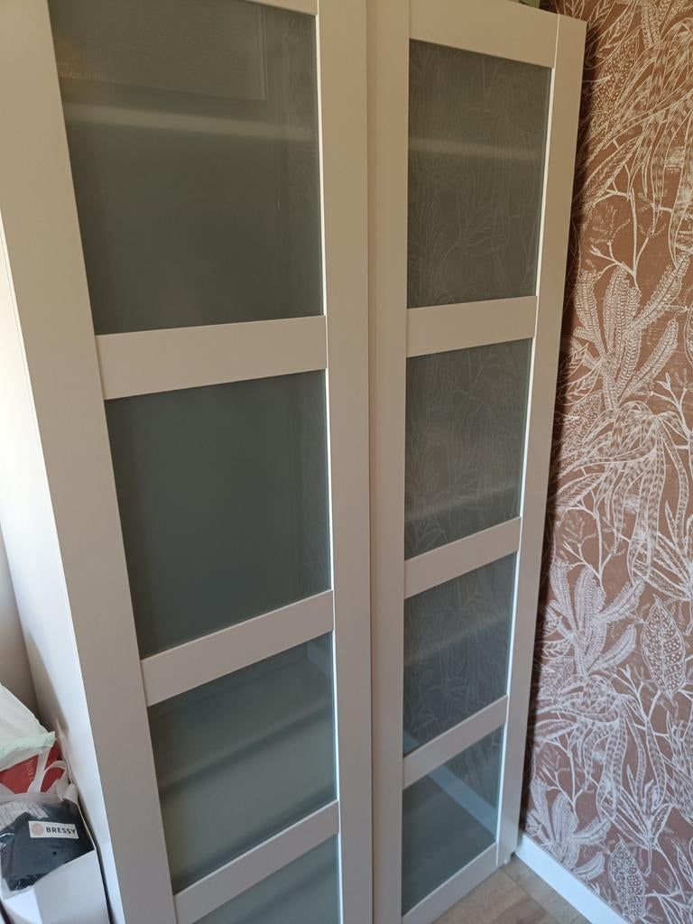 IKEA bergsbo/pax kastdeuren (2) met frosted glas 195cm, Huis en Inrichting, Kasten | Boekenkasten, Ophalen, 50 tot 100 cm, Minder dan 25 cm