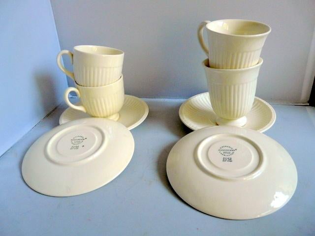 Wedgewood #  kop en schotels (Edmee en Rosalind) - foto's, Ophalen of Verzenden, Zo goed als nieuw, Wedgwood, Kop(pen) en/of Schotel(s)
