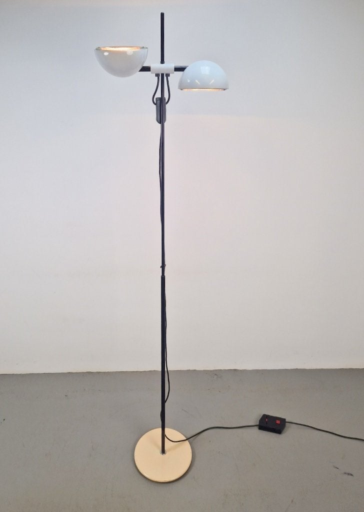 Vintage VALENTI Milano vloerlamp design ‘70 Italië wit, Gebruikt, Vintage, Overige fittingen, Ophalen of Verzenden