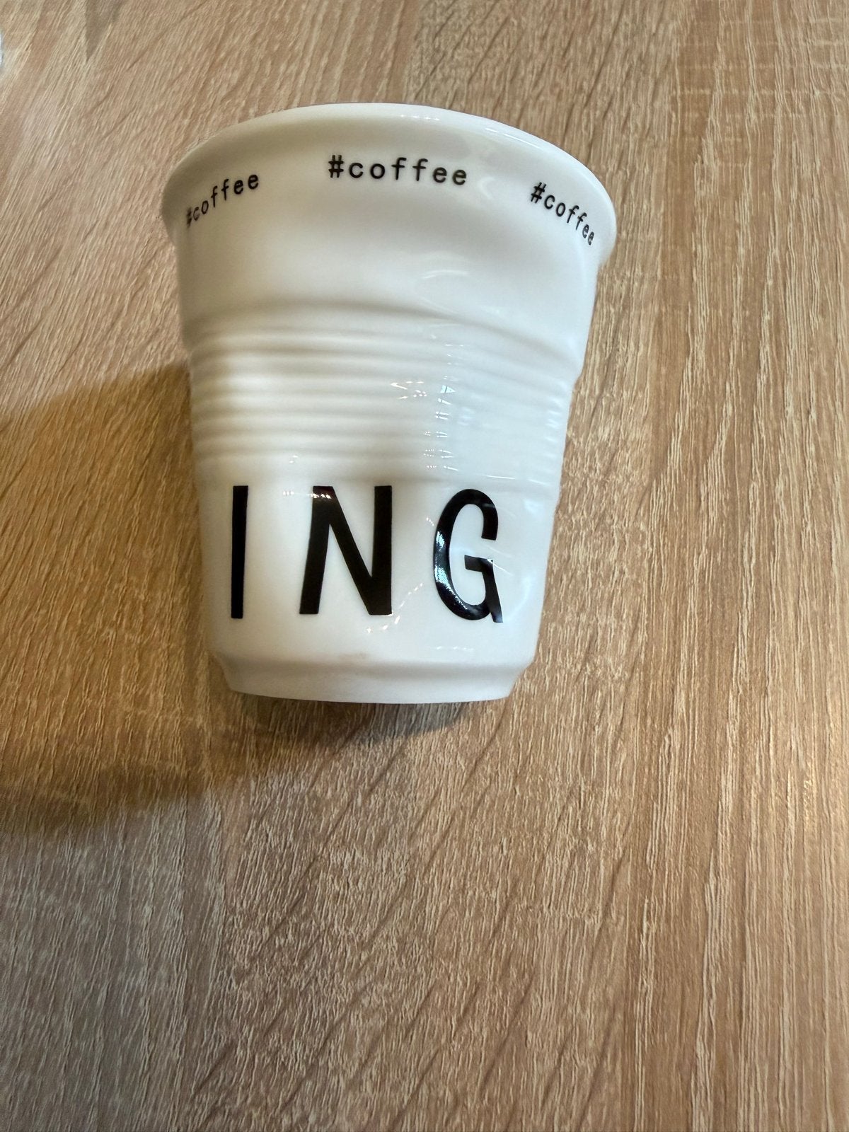 Leuke koffiebeker met #coffee opdruk, Overige typen, Nieuw, Ophalen of Verzenden, Steen/keramiek