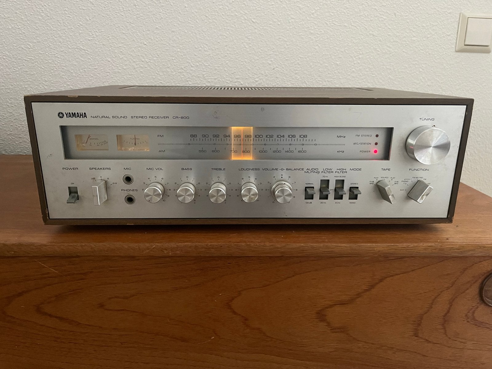 Yamaha Natural Sound Stereo Receiver CR-800, Gebruikt, Yamaha, Ophalen of Verzenden, Minder dan 60 watt