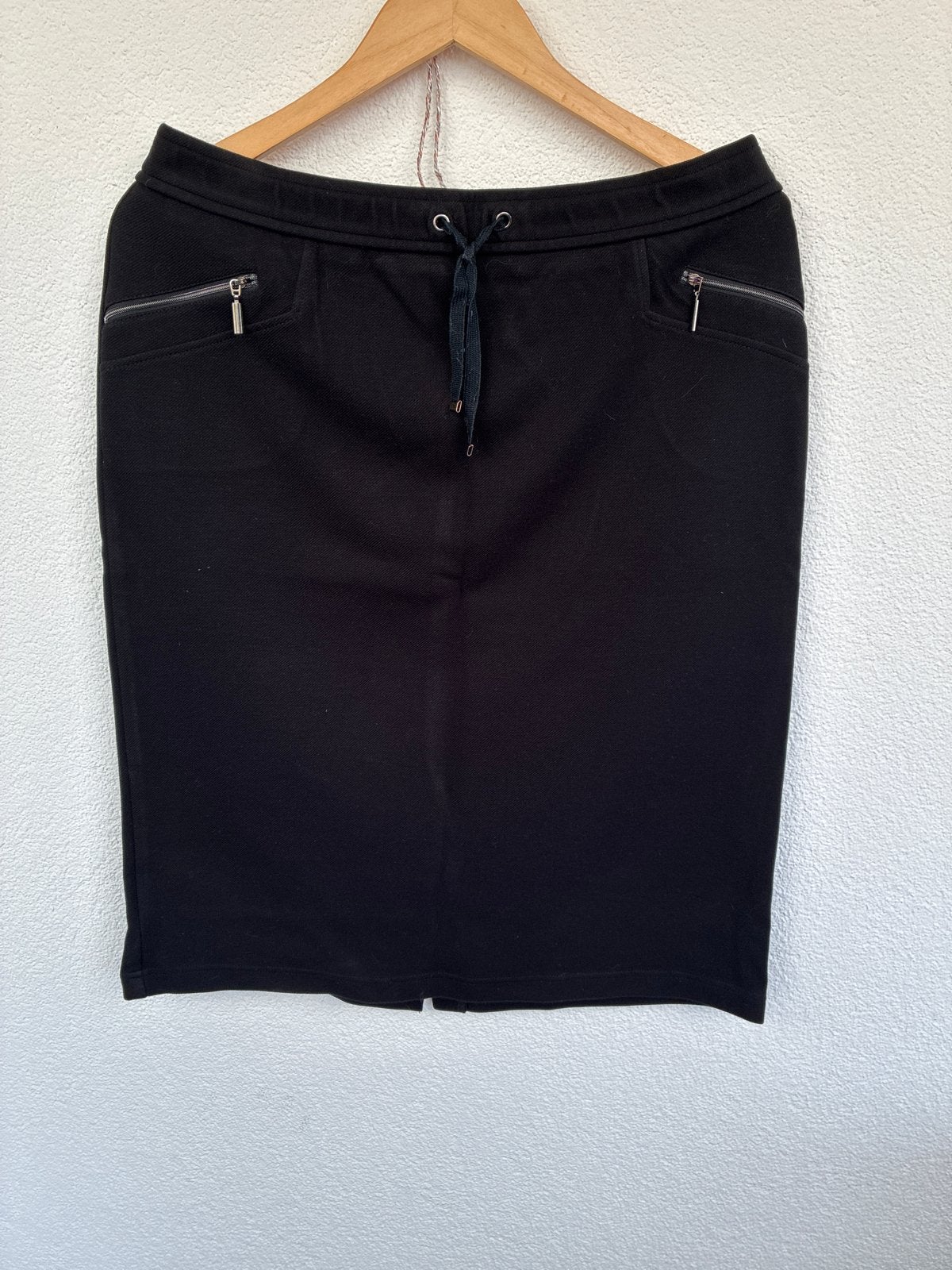 Zwarte Rabe rok met ritsdetails - Maat 42, Zwart, Maat 42/44 (L), Ophalen of Verzenden, Zo goed als nieuw