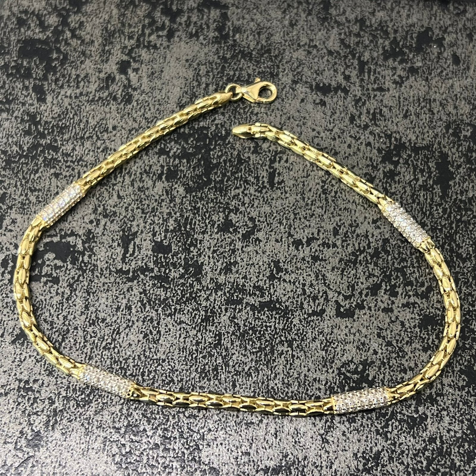 14 karaats gouden set ketting met armband nieuw italy, Ophalen of Verzenden, Nieuw, Goud