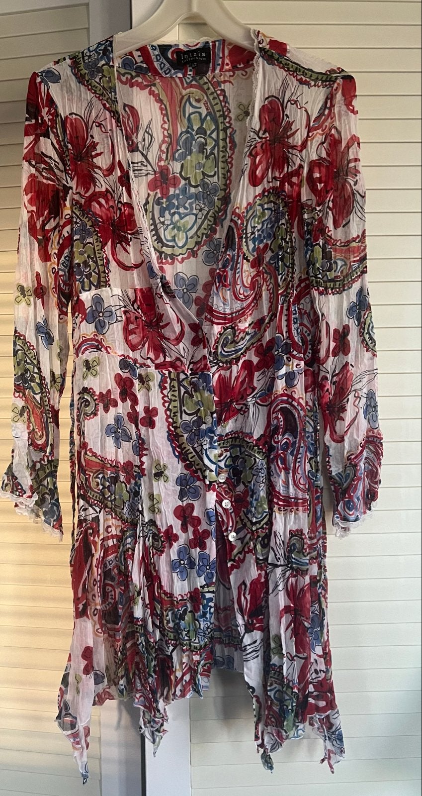 Inizia Collection Blouse Maat 42 met Paisley Print, Kleding | Dames, Ophalen of Verzenden, Zo goed als nieuw, Maat 42/44 (L), Wit