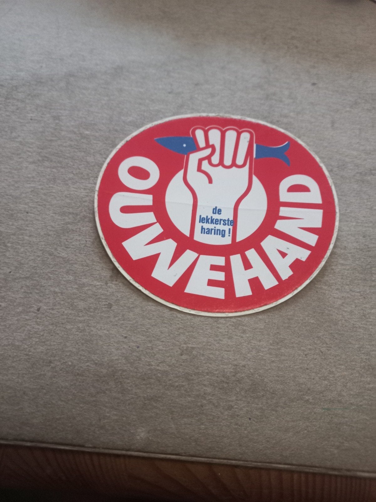 Vintage Ouwehand Haring Sticker - 'De lekkerste haring!', Ophalen of Verzenden