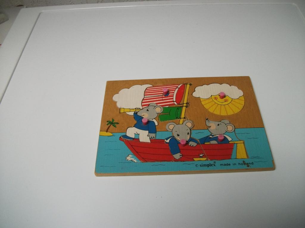 Puzzel simplex muizen 6 delig, Ophalen of Verzenden, Gebruikt