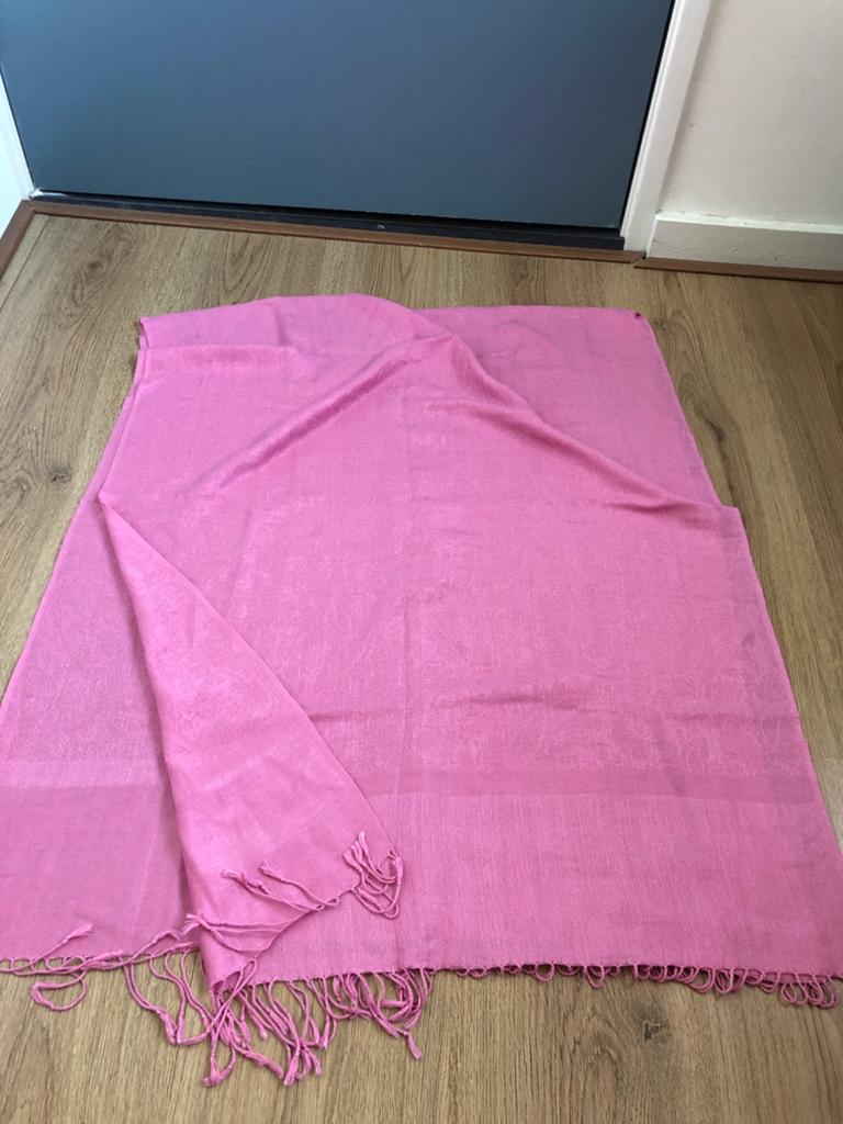 Lichtroze pashmina effen, Maat 46/48 (XL) of groter, Ophalen of Verzenden, X, Pashmina
