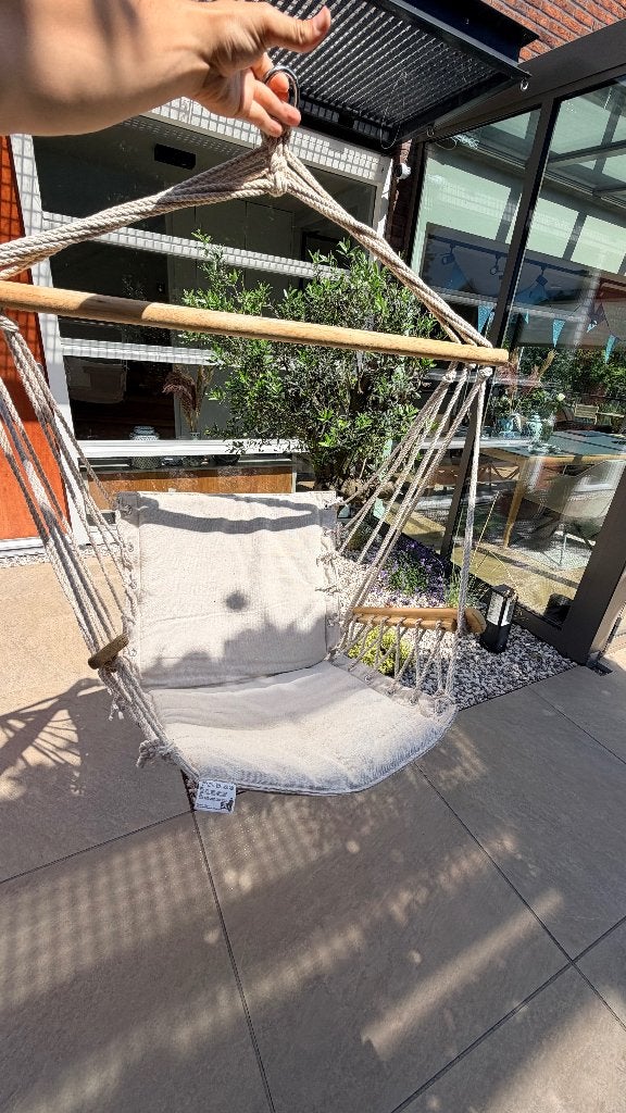 Hangstoel Boho Stijl, Ophalen of Verzenden, Nieuw, Hout, Stapelbaar