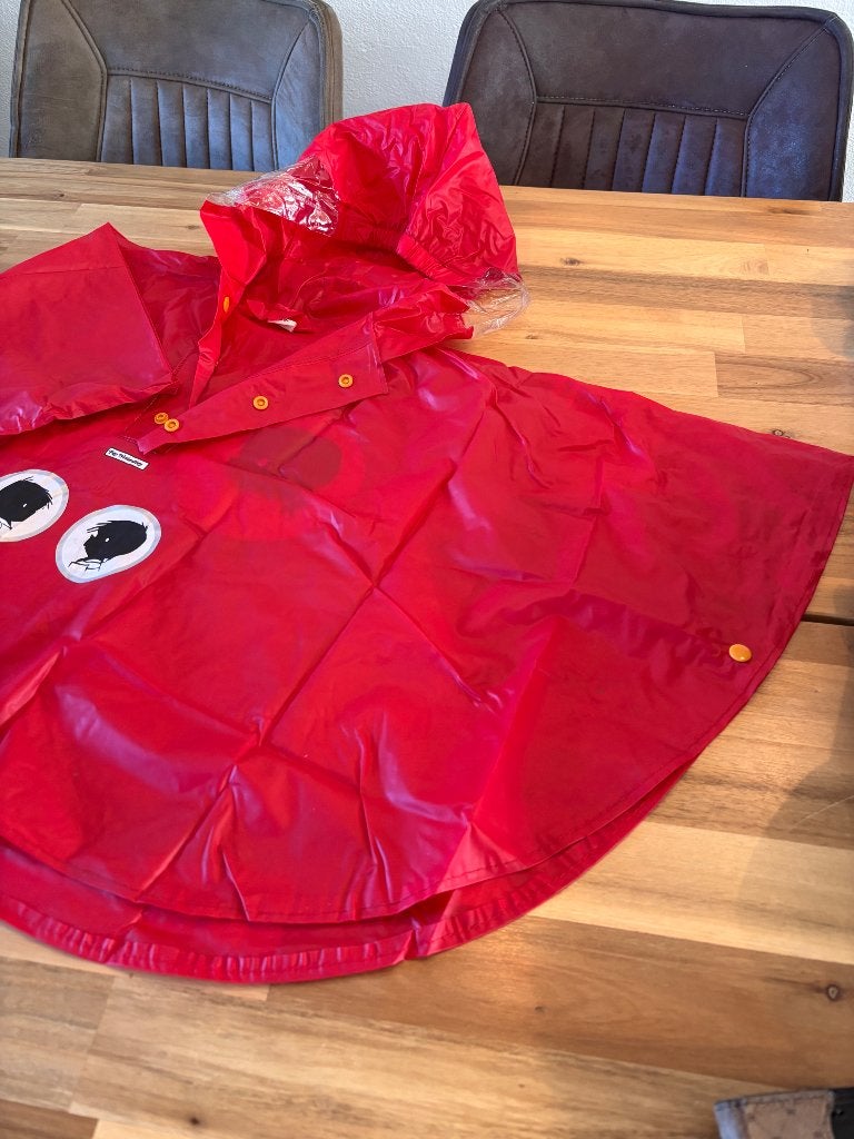 Regenponcho maat 86/92 Jip en Janneke |  rood, Ophalen of Verzenden, Zo goed als nieuw, Regenjas, Kinderen
