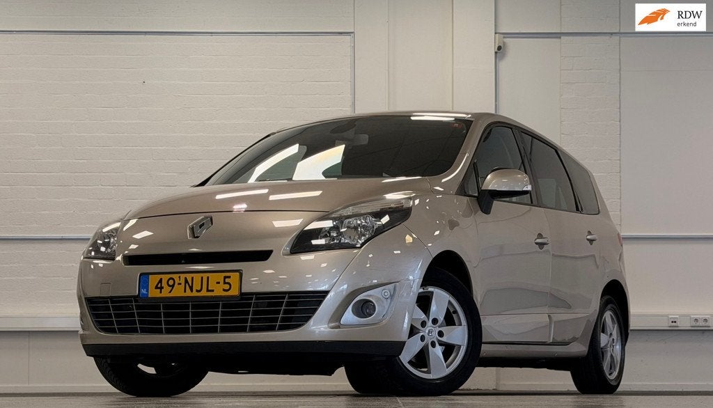 Renault Grand Scénic 2.0i 16V Dynamique Automaat Navigatie, Euro 5, Stof, Gebruikt, Zwart