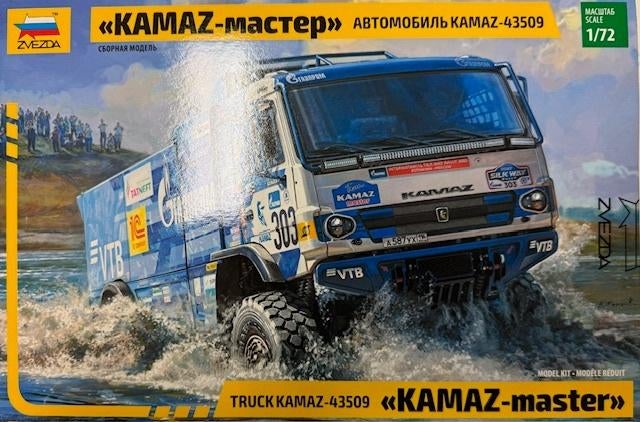Coelianmodels, Zvezda, 5076, Kamaz 43509, 1/72, € 29,99, Overige merken, 1:50 of kleiner, Nieuw, Ophalen of Verzenden