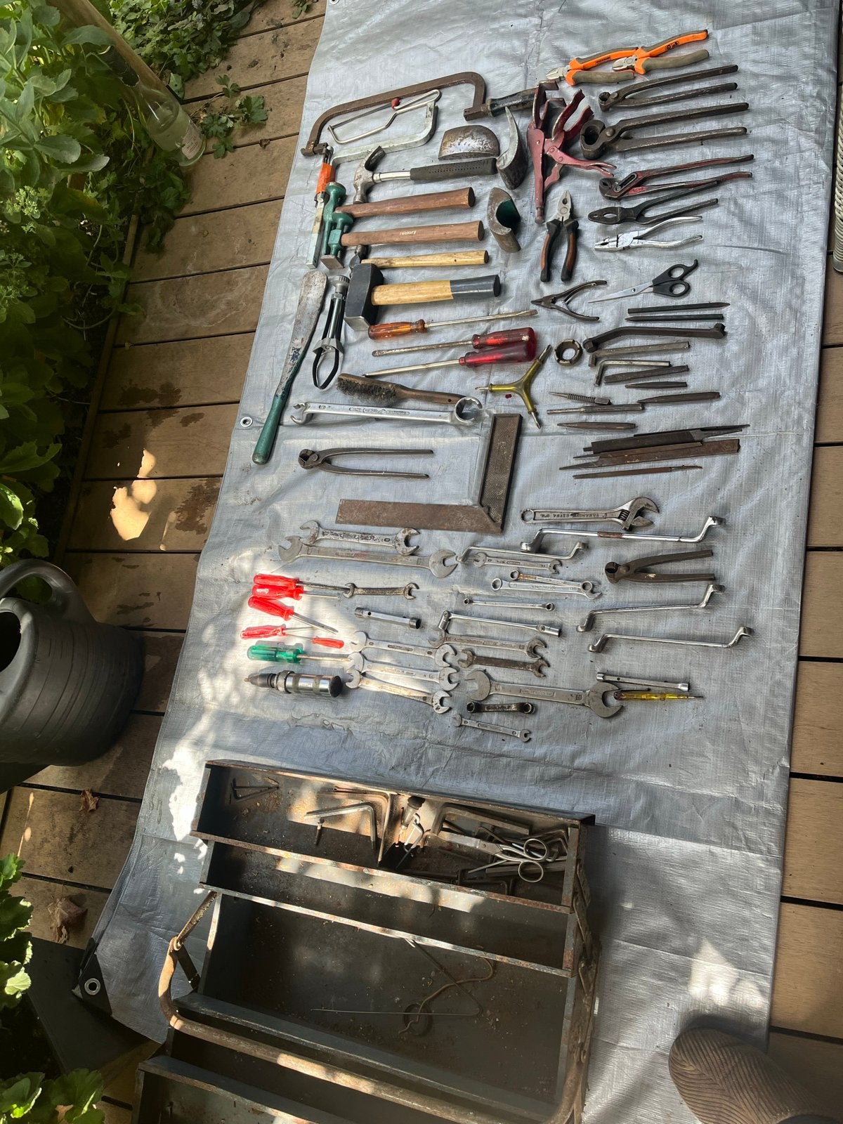 Grote verzameling handgereedschap met gereedschapskist, Ophalen, Gebruikt, Hamer, Overige merken