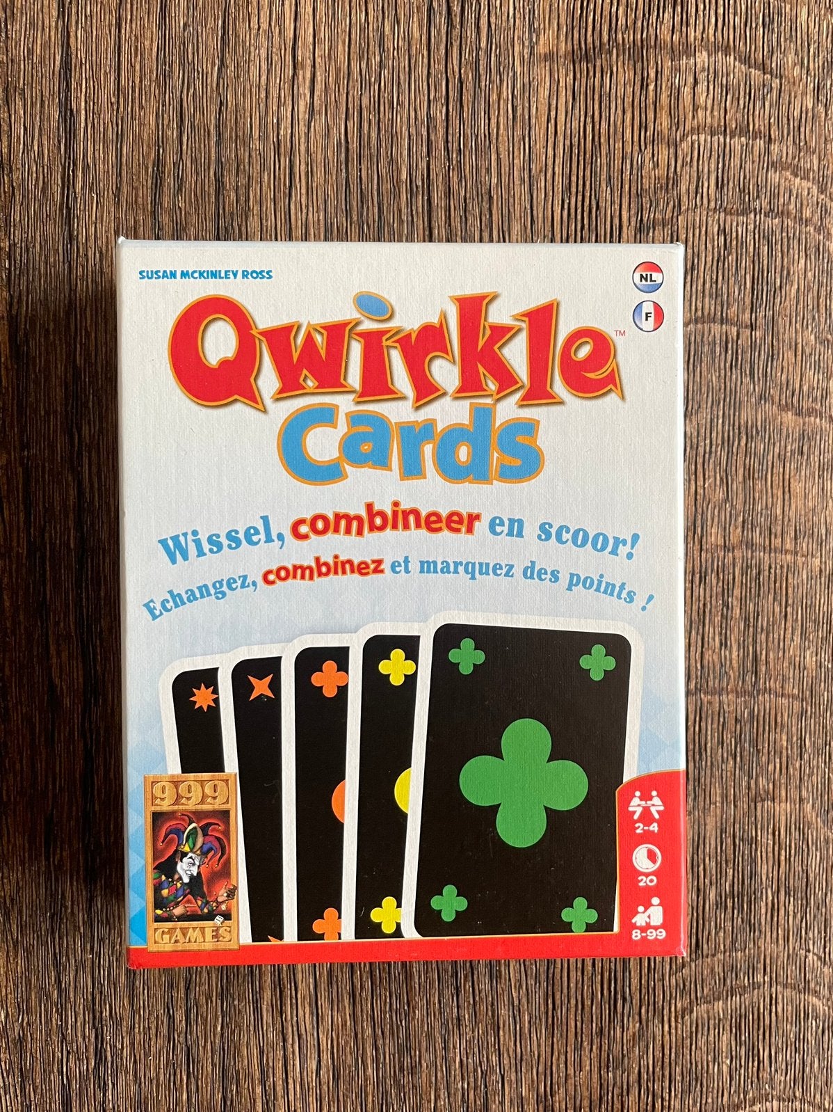 Qwirkle Cards, Een of twee spelers, Ophalen of Verzenden, Zo goed als nieuw, 999 Games
