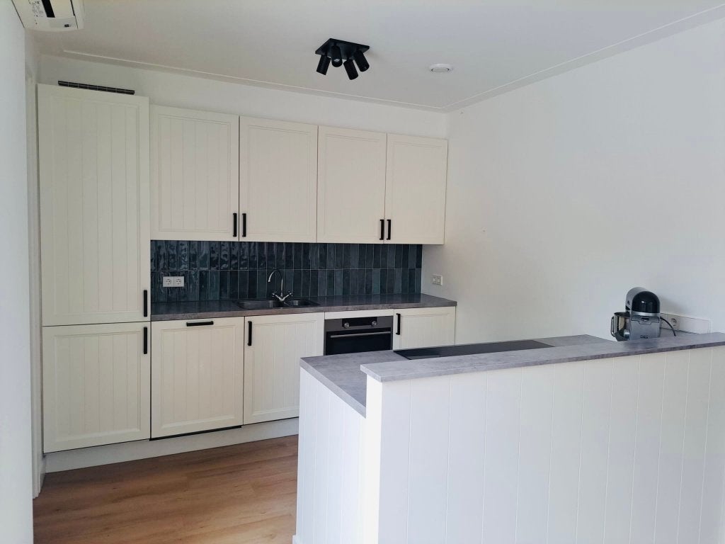 Luxe landelijke hoekkeuken, Huis en Inrichting, Keuken | Complete keukens, Ophalen, Gebruikt, Wit, Hoekkeuken