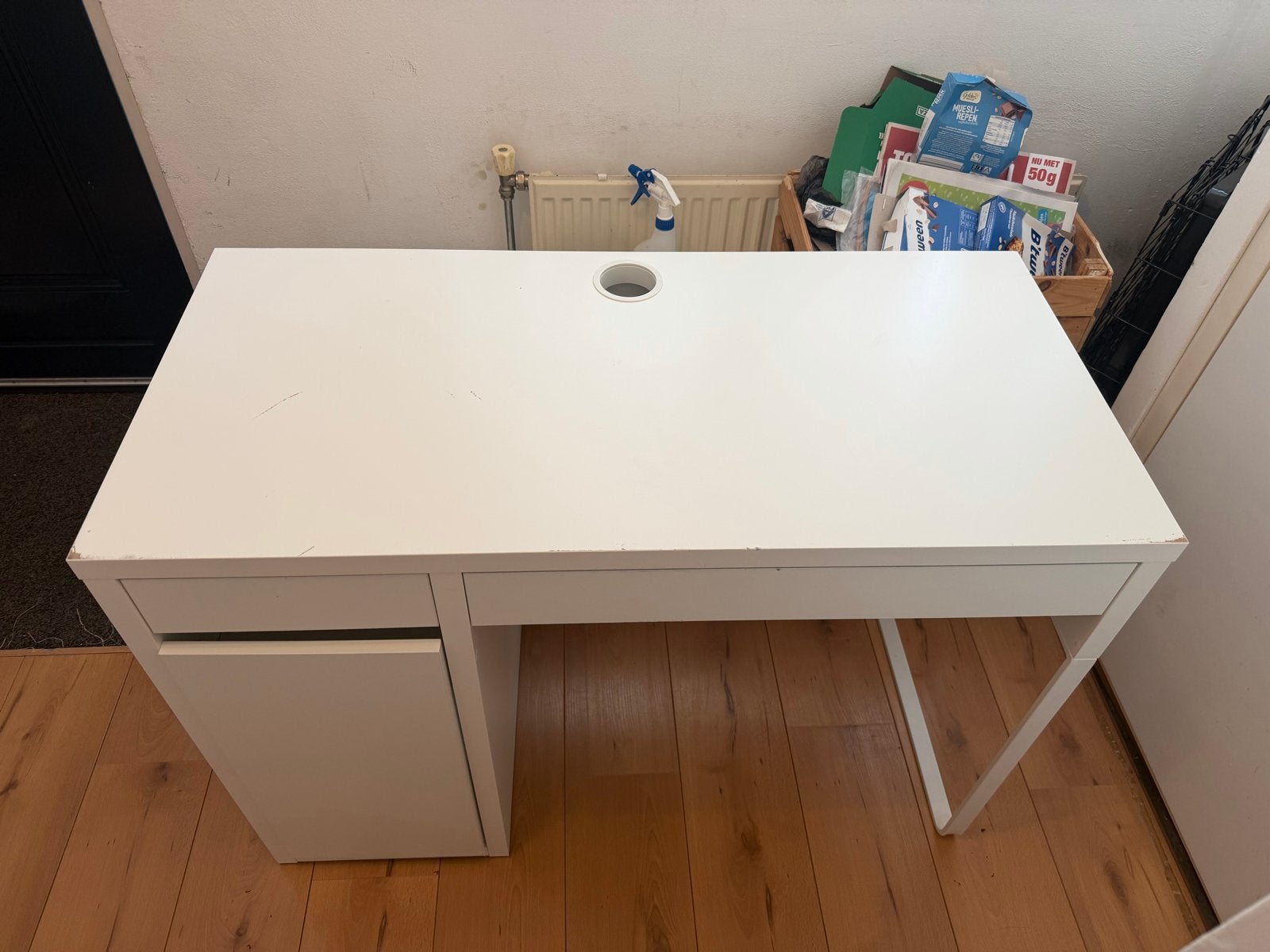 IKEA Micke bureau met lades en kastje - Gebruikt, Ophalen, Gebruikt, Met lades, Spaanplaat of MDF