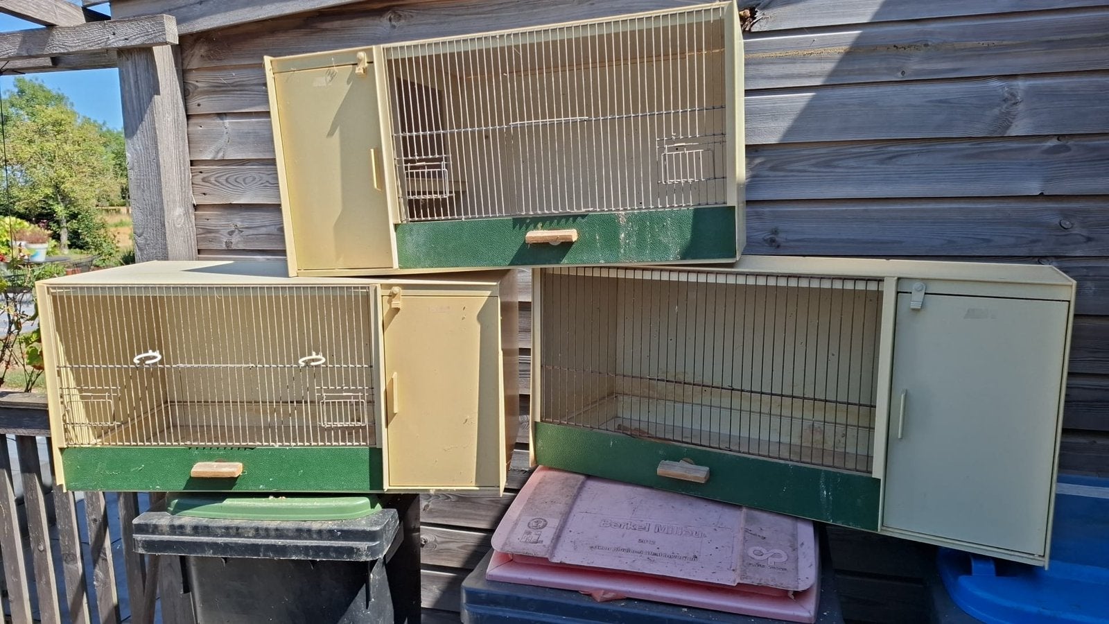 Vogel hokjes, Ophalen, Gebruikt, Hout, Vogelkooi