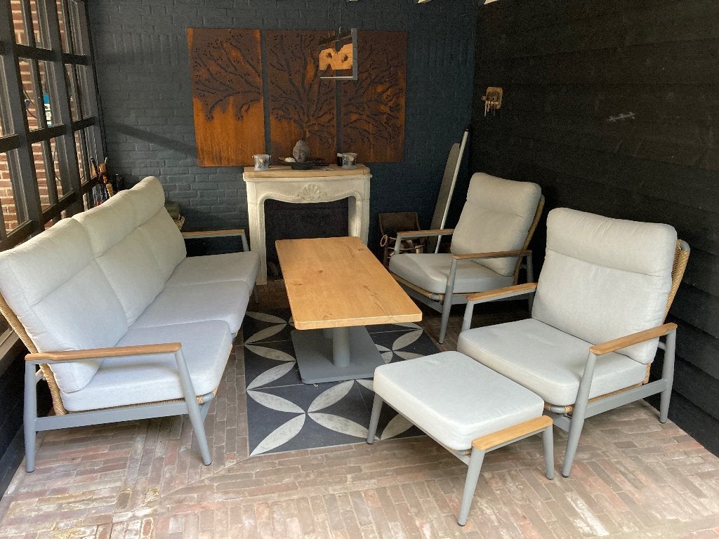 Tuinset, Tuin en Terras, Ophalen, Gebruikt, 6 zitplaatsen, Aluminium