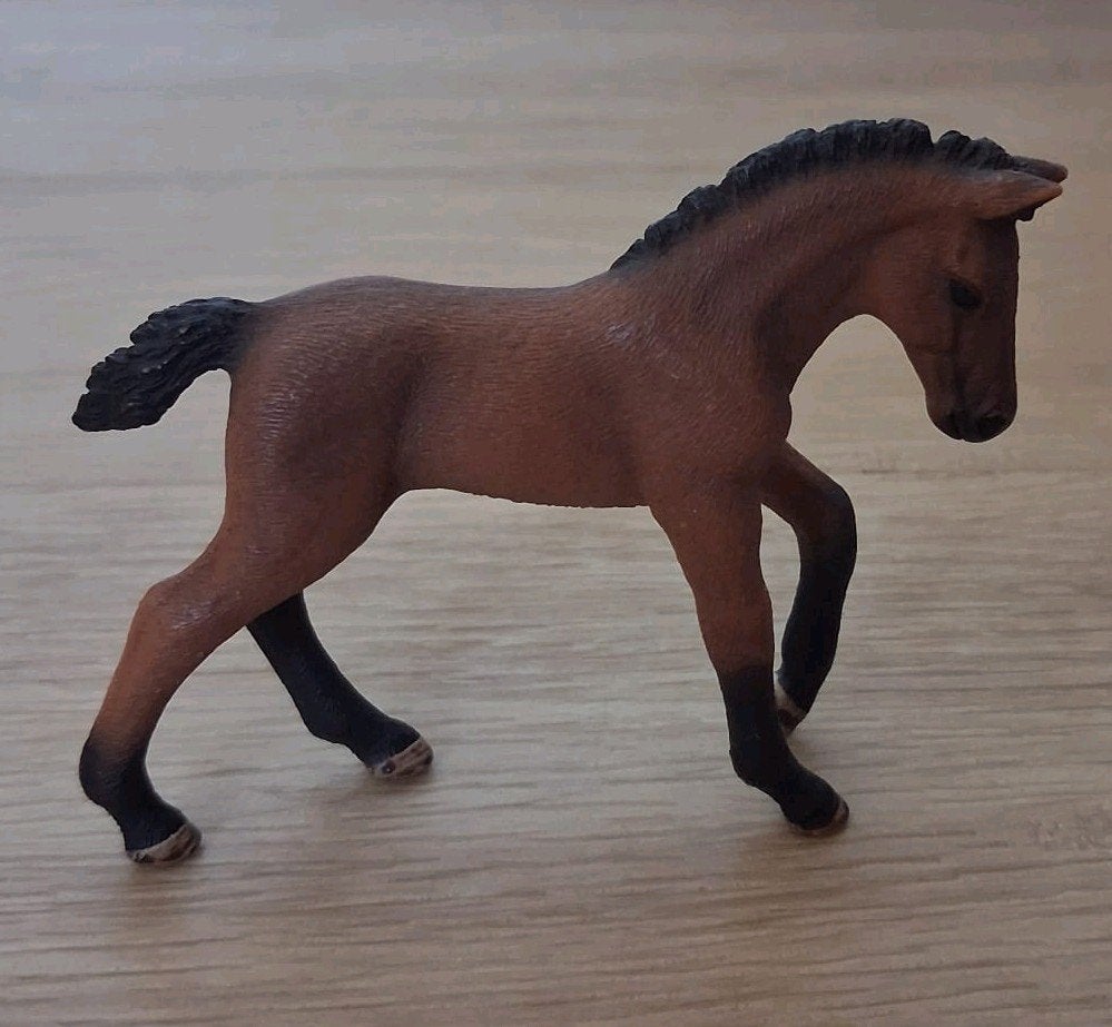 Schleich Oldenburger merrie met veulen 13945 en 13947, Ophalen of Verzenden, Zo goed als nieuw