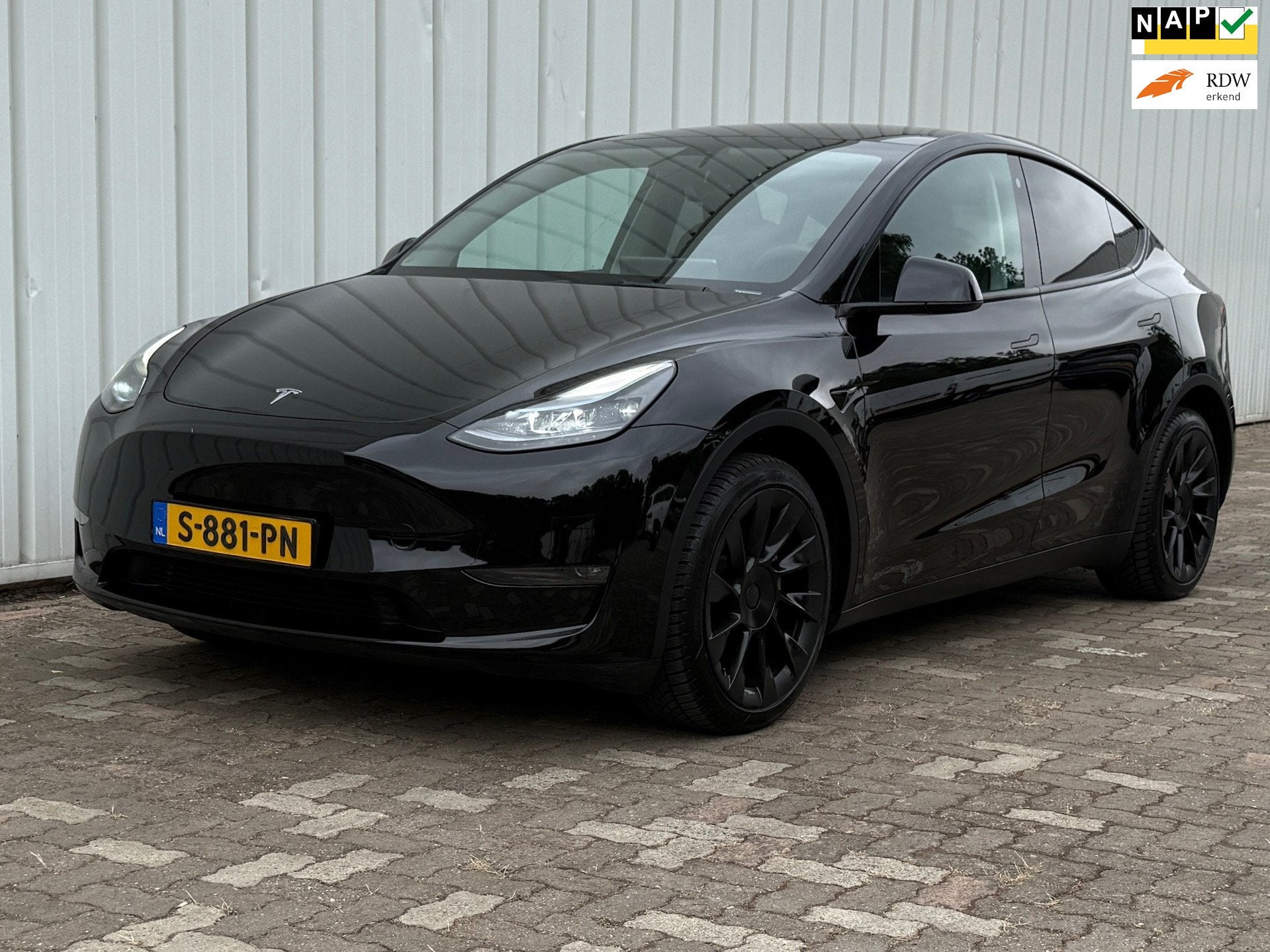 Tesla Model Y Long Range AWD 75 kWh Fully Self Driving Trekh, Auto's, Zwart, Vierwielaandrijving, 514 pk, 1600 kg