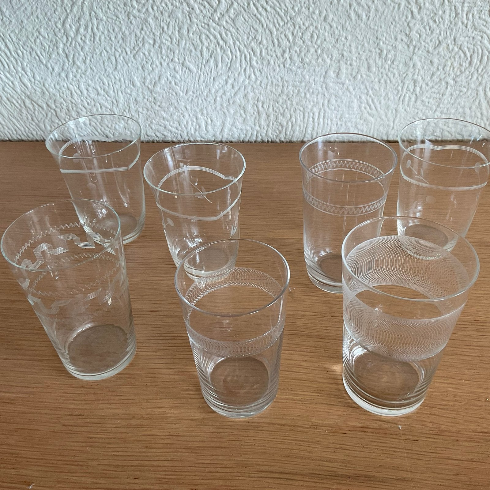 ANTIEKE LIMONADEGLAZEN MET DECORATIE, Verzamelen, Ophalen of Verzenden, Zo goed als nieuw, Overige typen