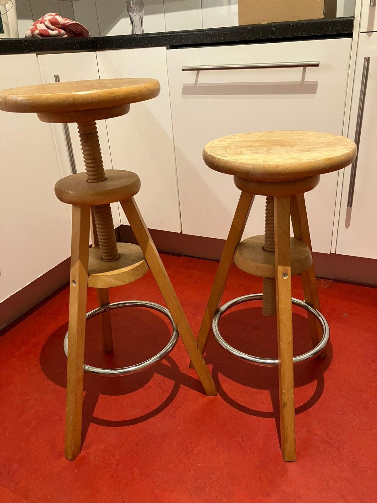 Ikea barkrukken, verstelbaar, Ophalen, Gebruikt, Met voetsteun, 60 tot 90 cm