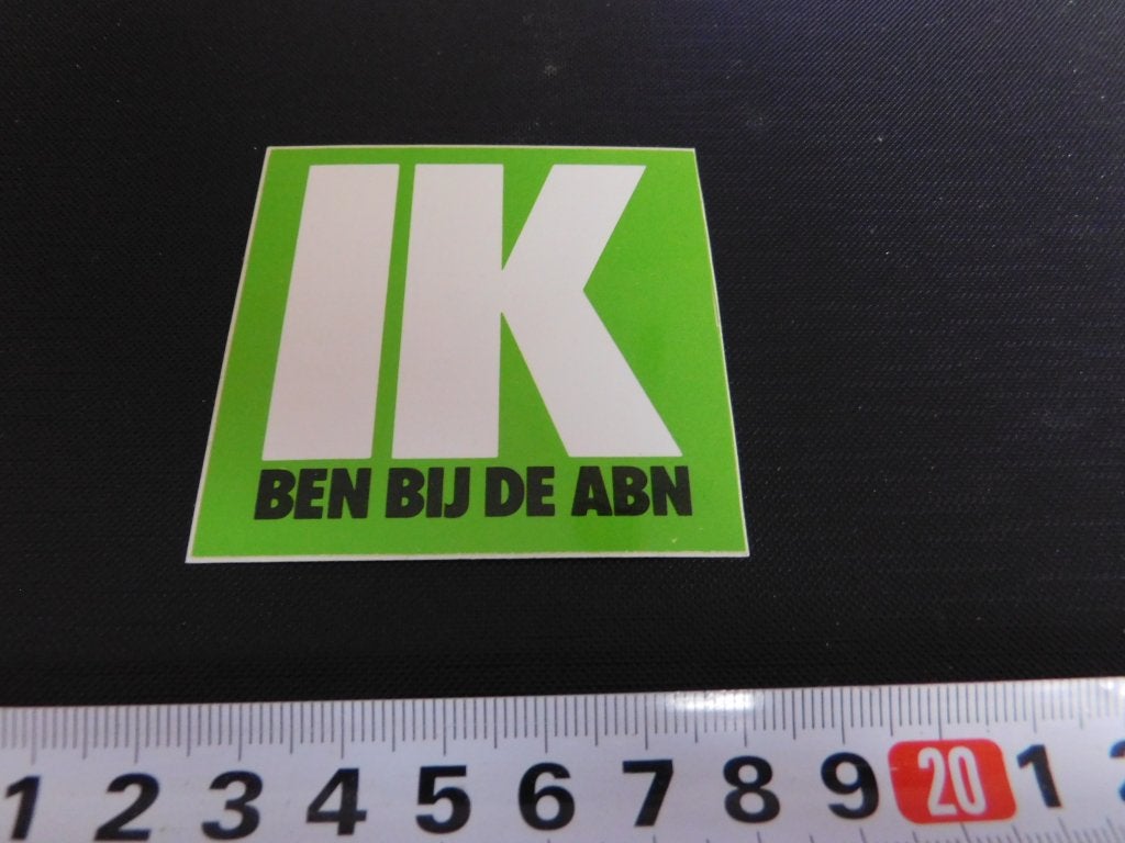 sticker  Ik ben bij de ABN Bank KJ671, Verzamelen, Ophalen, Zo goed als nieuw