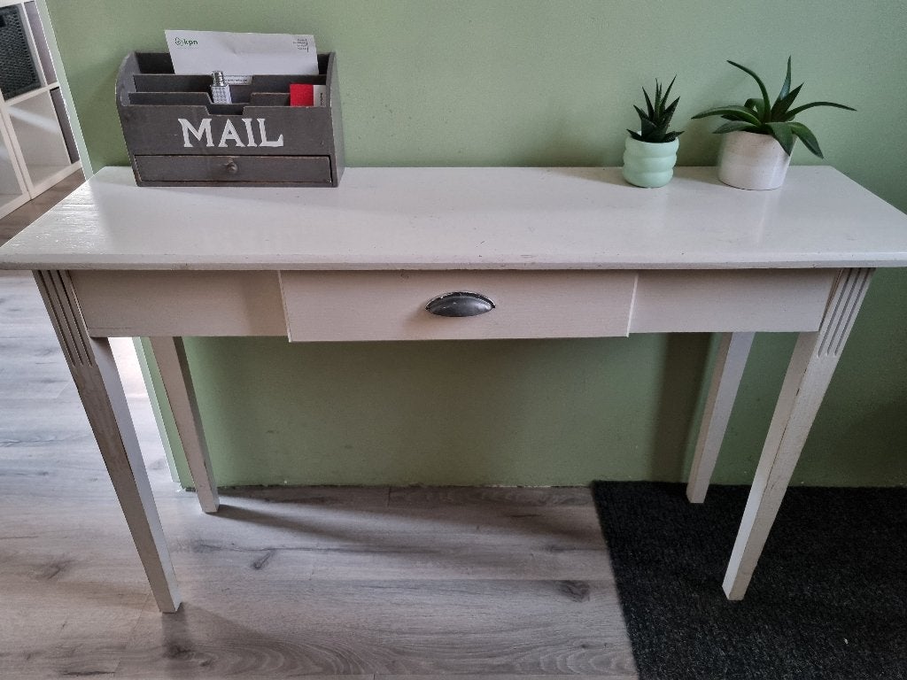 Sidetable wit, Huis en Inrichting, Tafels | Sidetables, Ophalen, 100 tot 150 cm, Zo goed als nieuw, 25 tot 50 cm
