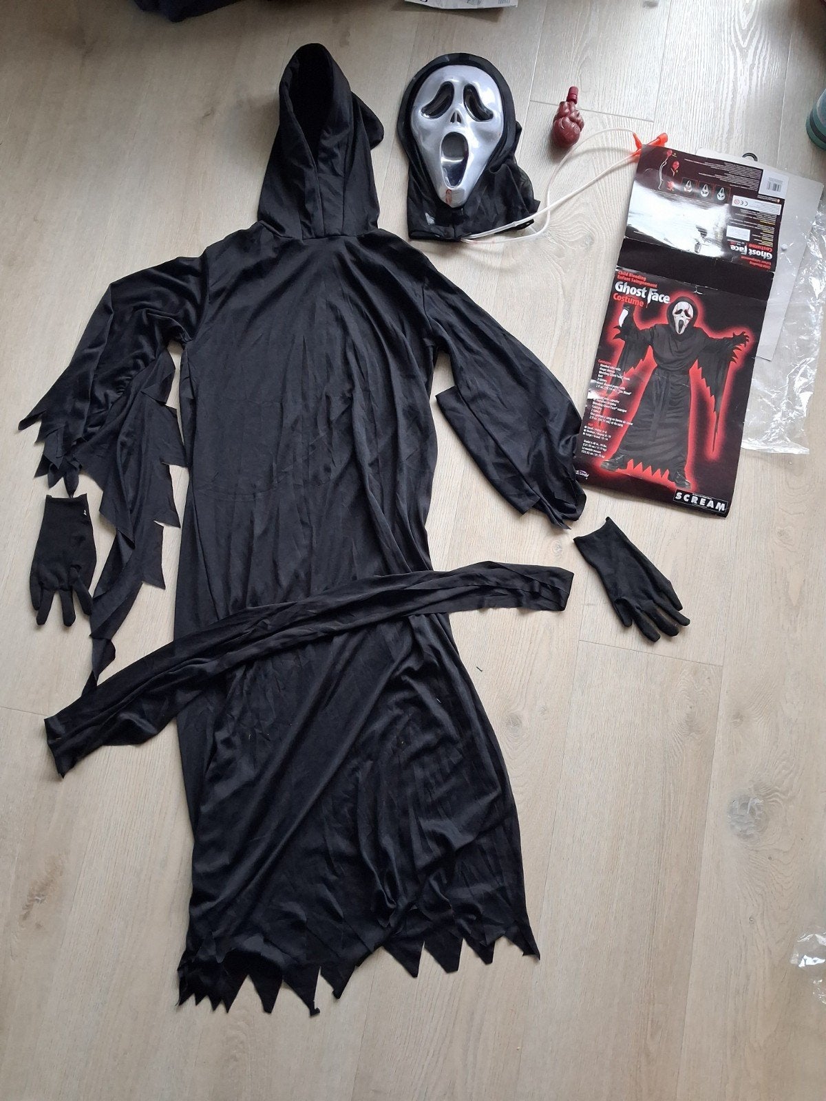 carnaval kleding met bloed masker, Ophalen of Verzenden, Zo goed als nieuw, 158 t/m 164, Jongen of Meisje