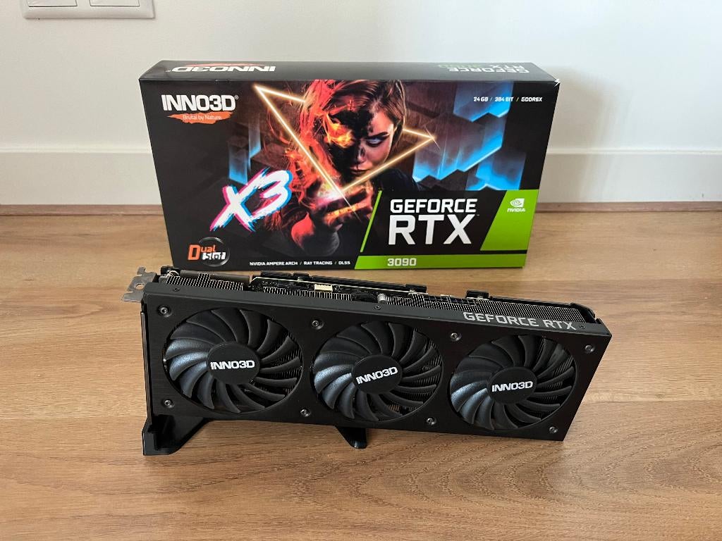 Garantie! ~ INNO3D GeForce RTX 3090 X3, GDDR6, PCI-Express 4, Ophalen of Verzenden, Zo goed als nieuw
