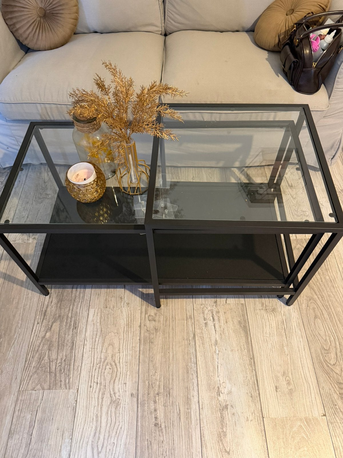 Bijzettafel, Huis en Inrichting, Tafels | Salontafels, Ophalen, Zo goed als nieuw, Rond, 50 tot 100 cm