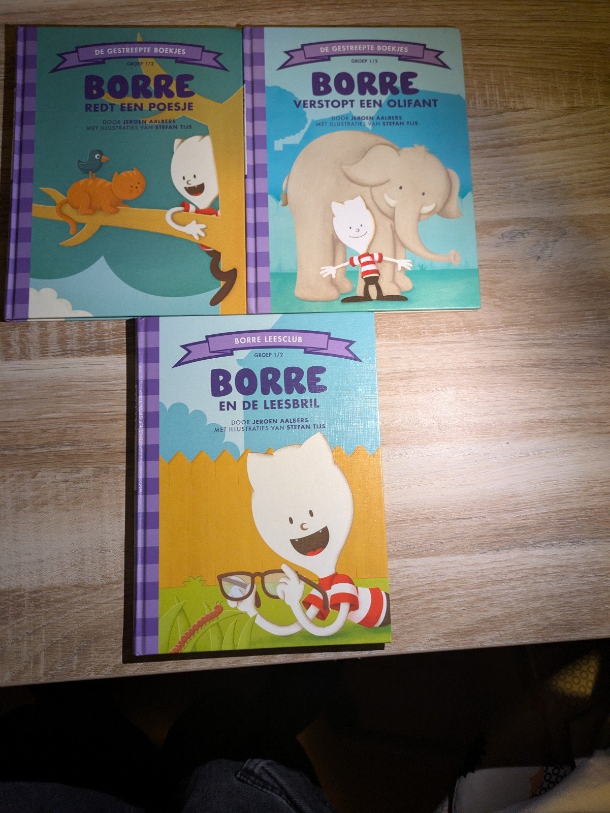 3 leuke Borre-boekjes: Borre redt een poesje, olifant,, Ophalen of Verzenden, Gelezen, Jeroen Aalbers, 3 tot 4 jaar