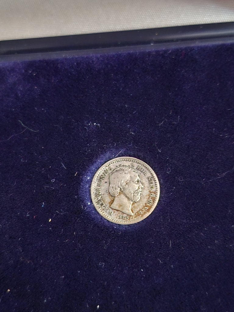 5 cents uit 1850, Koning Willem III, Koning Willem III, Zilver, Ophalen of Verzenden, Losse munt